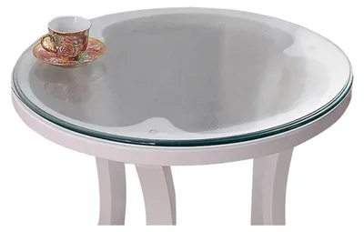 Immagine prodotto di Pellicola protettiva per tavoli, rotonda, diametro 90 cm, PVC, spessore 1,5 mm, impermeabile, finitura sabbiata