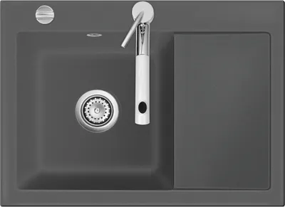 Produktbild von Flächenbündige Spüle MERA 70 F Titan mit Becken links u. Excenterbedienung