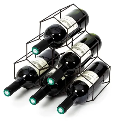 Produktbild von Compactor sechseckiges weinregal - Schwarz - Dekorativ