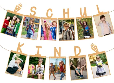 Productafbeelding van Fotogirlande voor Schoolkinderen, Decoratie voor de Eerste Schooldag