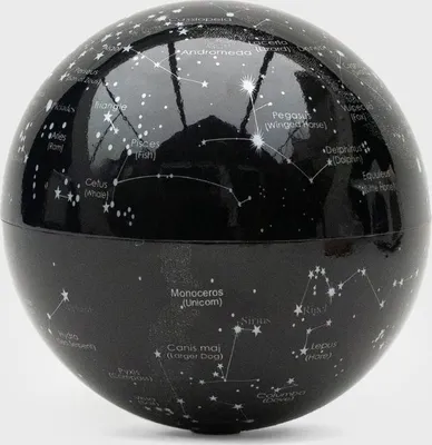 Produktbild von Drehbarer Dekorationsglobus mit beleuchteter Sternbildanzeige, hochglänzend, 140x140x140mm