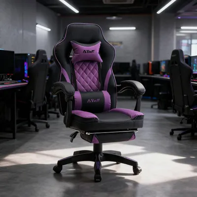 Image de Siège de jeu - Fauteuil gamer - Fauteuil de bureau - Fauteuil pivotant - Siège de course - Support lombaire ergonomique