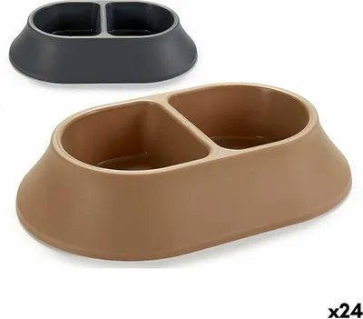 Obrázek produktu pro Plastová miska na krmivo pro domácí zvířata 34,5 x 7 x 22,5 cm (24 kusů)