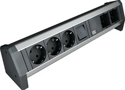 Produktbild von BACHMANN DESK 1x Schalter 3x Schutzkontakt 2x ABD GST18
