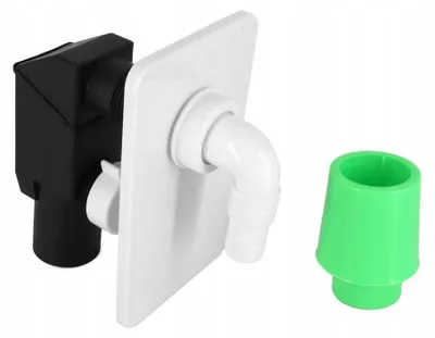 Produktbild von Unterputz Siphon weiss Geräte Sifon Abwasser Anschluss Abfluss