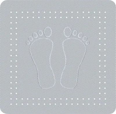 Produktbild von Kleine Wolke Duscheinlage Foot" hellgrau 55x55 cm"