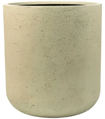 Produktbild von VIVANNO Pflanzkübel Fiberglas CHICO Rund, Vesuvbeige matt - 45x50 cm