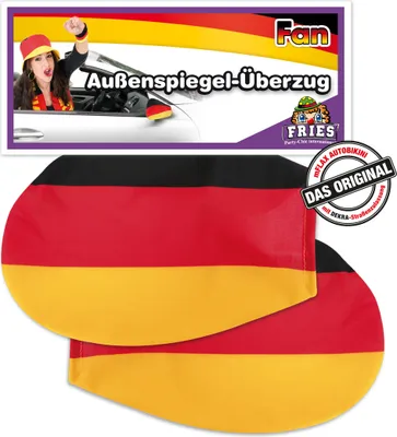 Produktbild von 2 Stück Deutschland Außen Autospiegel Überzieher Spiegelfahne Fahne EM Spiegel