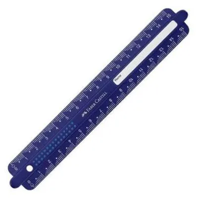 Obrázek produktu pro Faber-Castell 172115, Stolní pravítko, Různé barvy, cm, mm, 150 mm, 1 kusů
