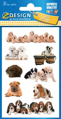 Immagine prodotto di AVERY Zweckform  55972 ZDesign KIDS Sticker "Hunde-Babies", bunt