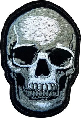 Produktbild von Totenkopf-Totenkopf-Emblem-Aufnäher zum Aufbügeln