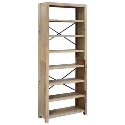 Image de vidaXL Bibliothèque 7 étagères 80x30x200 cm bois massif acacia