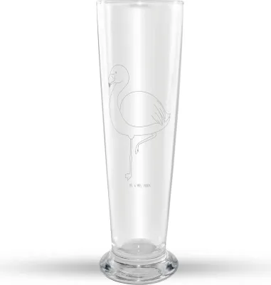 Produktbild von Mr. & Mrs. Panda Bierglas Flamingo Classic - Transparent - Geschenk, Spruch, Ich, Bier Glas, Weizen, glücklich, Mr Mrs Weizenglas, Weizenbier, Prächtig, Weißbierglas