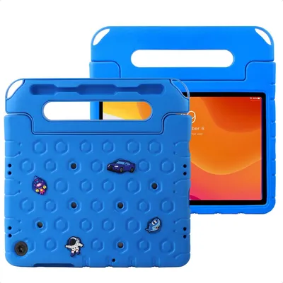 Productafbeelding van imoshion Kidsproof tablethoes met afneembare dolls voor de Samsung Galaxy Tab A11 Plus / A9 Plus - Blauw