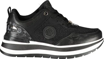 Produktbild von Damen Sportschuhe Schwarz mit Kontrastdetails und Schnürsenkeln
