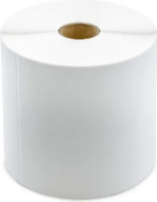 Produktbild von Rolle mit Thermo-Kurieretiketten - 150x100 mm - 500 Stück - selbstklebend - BPA-frei - für Versand and Logistik