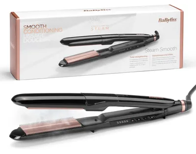 Zdjęcie produktu dla BaByliss ST493E, Prostownica, Para, Przyciski, Włosy suche, 150 °C, 230 °C
