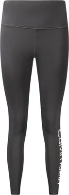 Produktbild von Stylische Damen-Leggings in Schwarz aus recyceltem Polyester - Logo-Druck