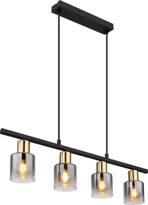 Produktbild von Globo Lighting Hängeleuchte Metall schwarz matt, 4x E14