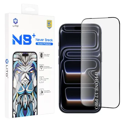Produktbild von Lito – NB Displayschutzfolie für iPhone 17 Pro – schwarz