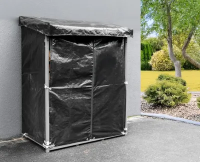 Productafbeelding van CHILLROI Houtopslag van metaal met afdekking, ca. 110x70x145 cm
