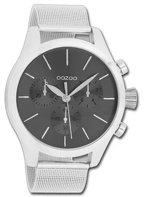 Imagen del producto de Oozoo Damenuhr: Reloj de pulsera para mujer, con correa de metal plateado, movimiento de cuarzo y esfera analógica. Modelo: D3UOC9099A