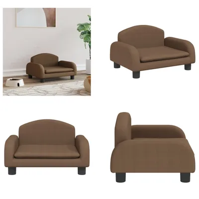 Obrázek produktu pro vidaXL Pelíšek pro psy hnědý 50x40x30 cm látka - pelíšek pro psy - pohovka pro psy - pohovka pro domácí mazlíčky