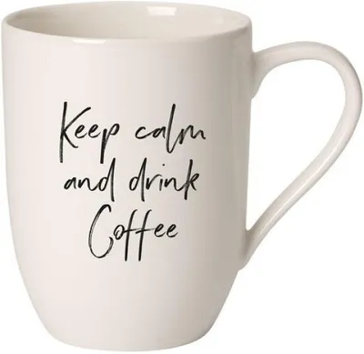 Produktbild von Villeroy & Boch Statement Becher mit Henkel "Keep calm and drink Coffee" 280ml
