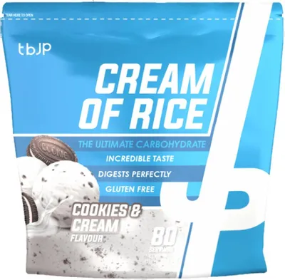 Zdjęcie produktu dla Trained by JP | Cream Of Rice | Complex Carbohydrate Biscuits with cream