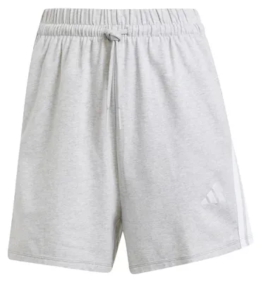 Produktbild von adidas Damen Essentials 3-Stripes Baumwolle Shorts, Light Grey Heather/White, XXL