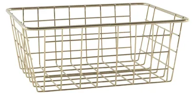 Produktbild von Svenska Living Drahtkorb - goldfarben - 24 x 18 x 10 cm