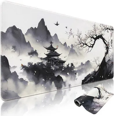 Productafbeelding van Bureau Onderlegger XXL Gaming Muismat - 1200x600 mm - Antislip Rubber Basis - Voor Thuis En Kantoor