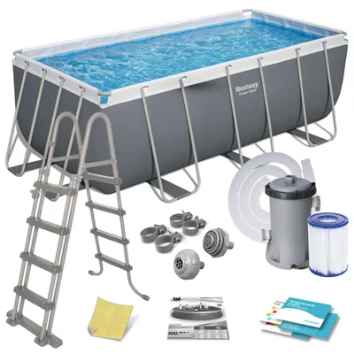 Immagine prodotto di Piscina rettangolare Bestway Power Steel 412x201x122 Cm 8124 Litri 8124 Litri