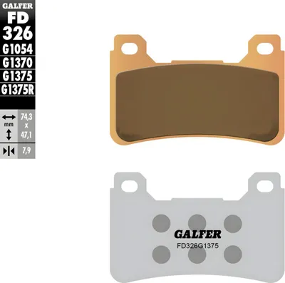 Produktbild von Bremsbeläge Set Galfer 2x FD326G1375 Sinter-Metall SPORT vorne für Honda CBR RR Fireblade SP 600 / 1000 ccm Bj. 2007 - 2021