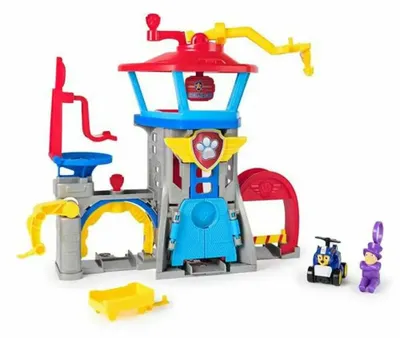 Produktbild von PAW Patrol Air Rescue - Pup Squad Flughafen Tower mit Fahrzeugstarter, Chase-Pup Squad Racer und Bürgermeister-Figur, Flughafen & Flugzeug, PAW Patrol, 3 Jahr(e), Mehrfarbig