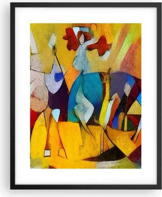Produktbild von Gerahmtes Poster - Schwarzer Rahmen - Abstraktion modern - 40x50 cm - Wand Bild - Wanddeko - Wandbilder - Kunstposter - Wandposter - Bilderrahmen - Bilder - Kunstdruck - Wandbild - P2BPA40x50-3455