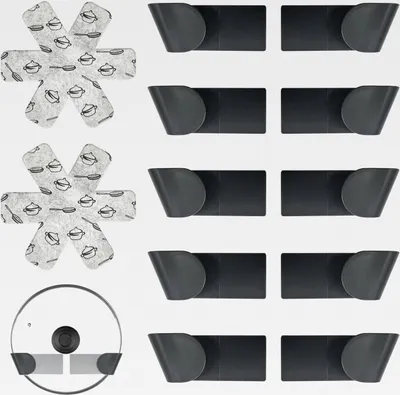 Produktbild von 10 Stück Topfdeckelhalter, 2 Stück Topfdeckelhalter, verstellbare Topfdeckelhalterungen, Organizer für Topfdeckel, ohne Loch, für die Küche