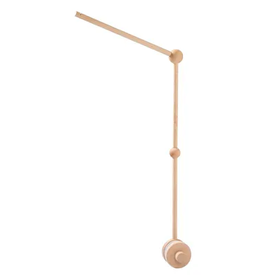 Image de Support mobile en bois pour lit bébé, Support mobile pour suspension Boîte à musique Carillons Cloche de lit