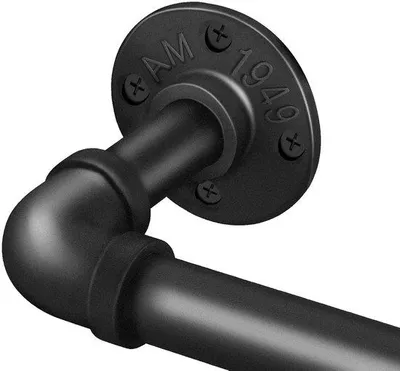 Produktbild von Famanu Gardinenstange ausziehbar - 80 bis 220 cm - schwarz