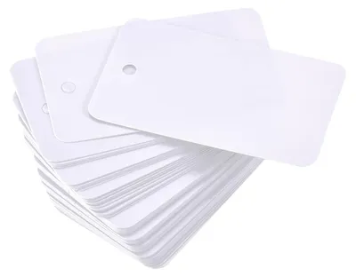 Kunststoff-Versandetiketten 30x50x0,3 mm, 100 Stück, Weiß