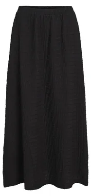 Produktbild von Vila Damen Midi Rock Schwarz, locker geschnitten, zeitlose Silhouette, elastischer Bund