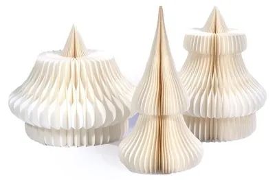 Only Natural – Wabenpapier-Weihnachtsbaum – Elfenbein – 150 cm – Ansicht 2