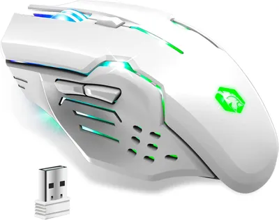 Immagine prodotto di Mouse da gioco, wireless 2.4GHz ricaricabile retroilluminato a LED RGB ergonomico - 4800 DPI 500 Hz - PS4, PS5, XboxOne/Series, PC e Mac