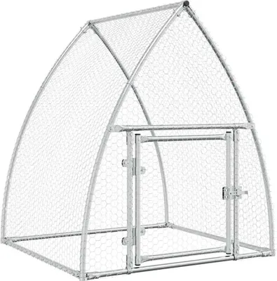 Produktbild von vidaXL Hühnerkäfig Silbern 100x105x120 cm Verzinkter Stahl