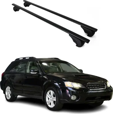 Obrázok produktu pre Priečne strešné nosiče pre Subaru Outback 2003–2009, čierna farba