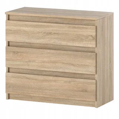 Produktbild von STIV Möbel | Kommode Eiche Sonoma 80x33,5x71,5 cm | 3 Schubladen | Holzoptik | Modernes Sideboard für Schlafzimmer