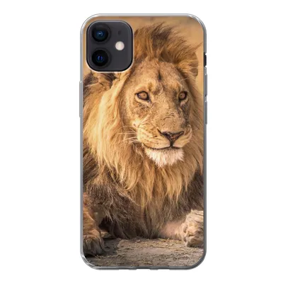 Produktbild von MuchoWow® Handyhülle Schutzhülle Hülle für iPhone 12 mini Löwe - Nahaufnahme - Savanne Silikon Softcase Handy Hülle - Bild