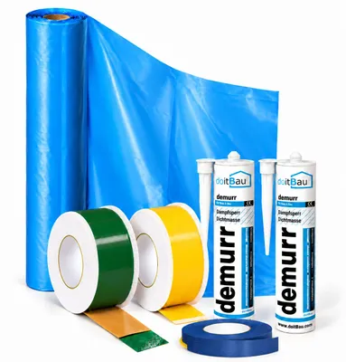 Produktbild von Dampfsperrsystem PE125 Dampfsperrfolie 2x50m + 50m² Dichtmaterial + defixx20