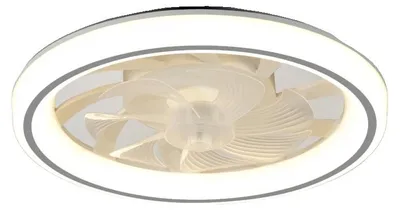 Immagine prodotto di Ventilatore a soffitto con luce, 6 velocità, controllo tramite telecomando, colore grigio