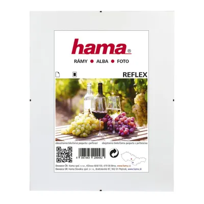 Zdjęcie produktu dla Hama 67063008, Ramka na pojedyncze zdjęcie, Szkło, Biały, 10 x 15 cm, Prostokątny, Clip-Fix